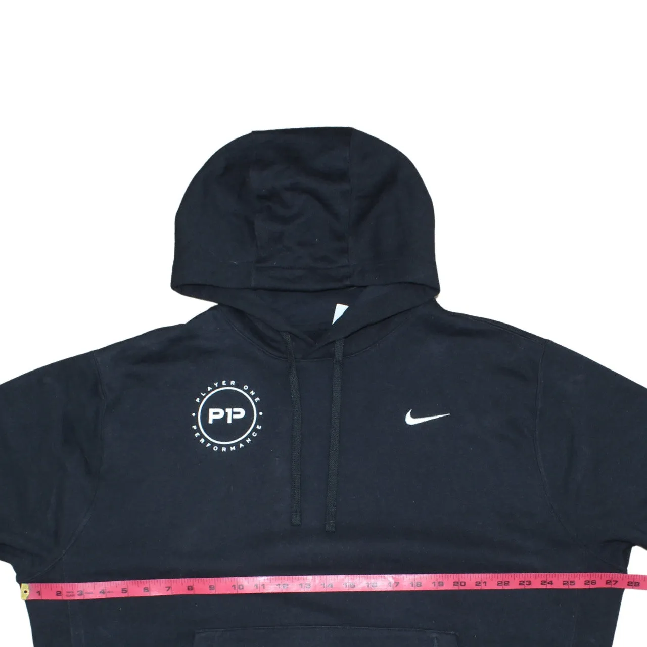Nike Black Hoodie Men’s XLarge Printed Swoosh Player One Performance Logo Pullover Sweatshirt sold by Vintage Club product image thumbnail 5