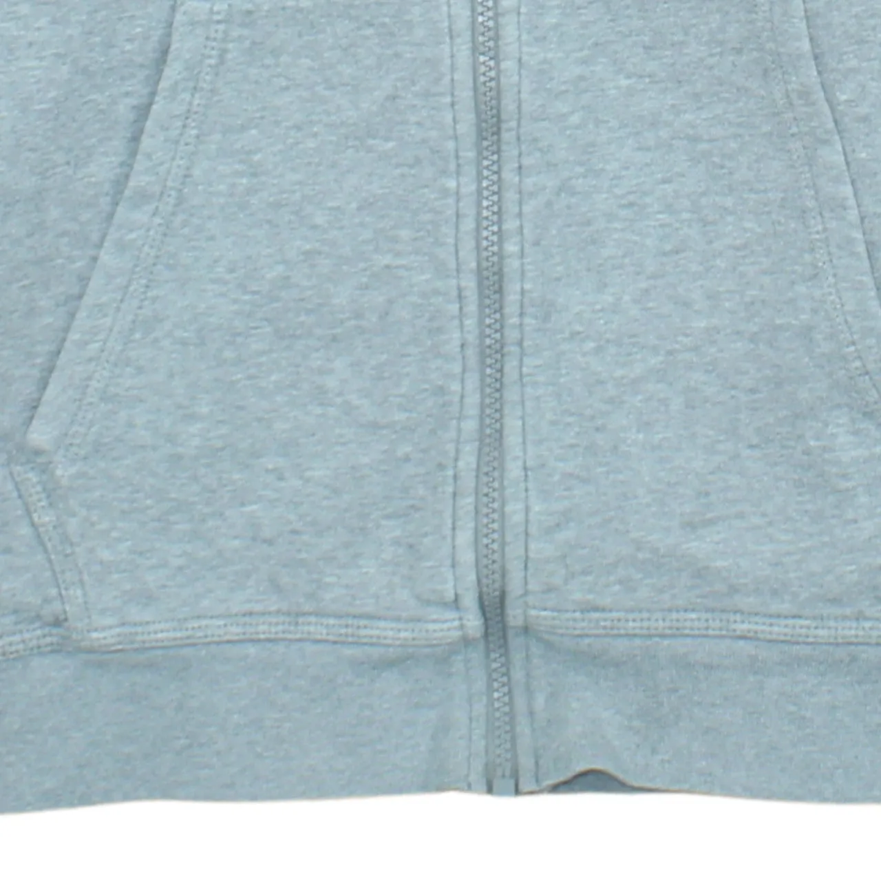 Nike Light Grey Zip Hoodie Women's Large Embroidered Swoosh Split Pocket Fleece Top sold by Vintage Club product image thumbnail 4