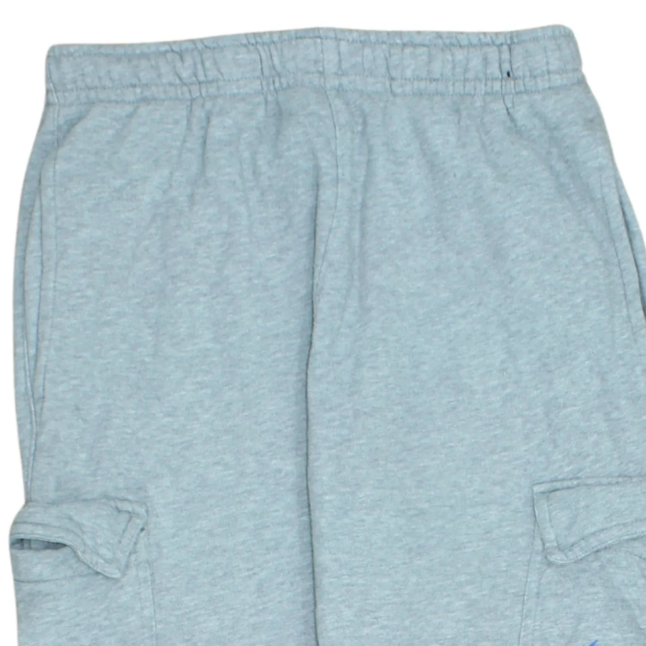 Nike Light Grey Joggers Men's Small Cargo Pockets Blue Printed Swoosh Sweatpants sold by Vintage Club product image thumbnail 3