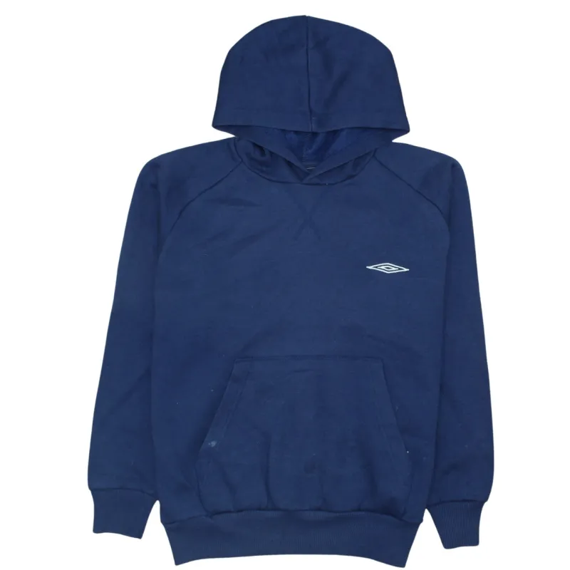 Umbro Navy Blue Hoodie Men's Small Embroidered Chest Logo Front Pocket Pullover Sweatshirt sold by Vintage Club