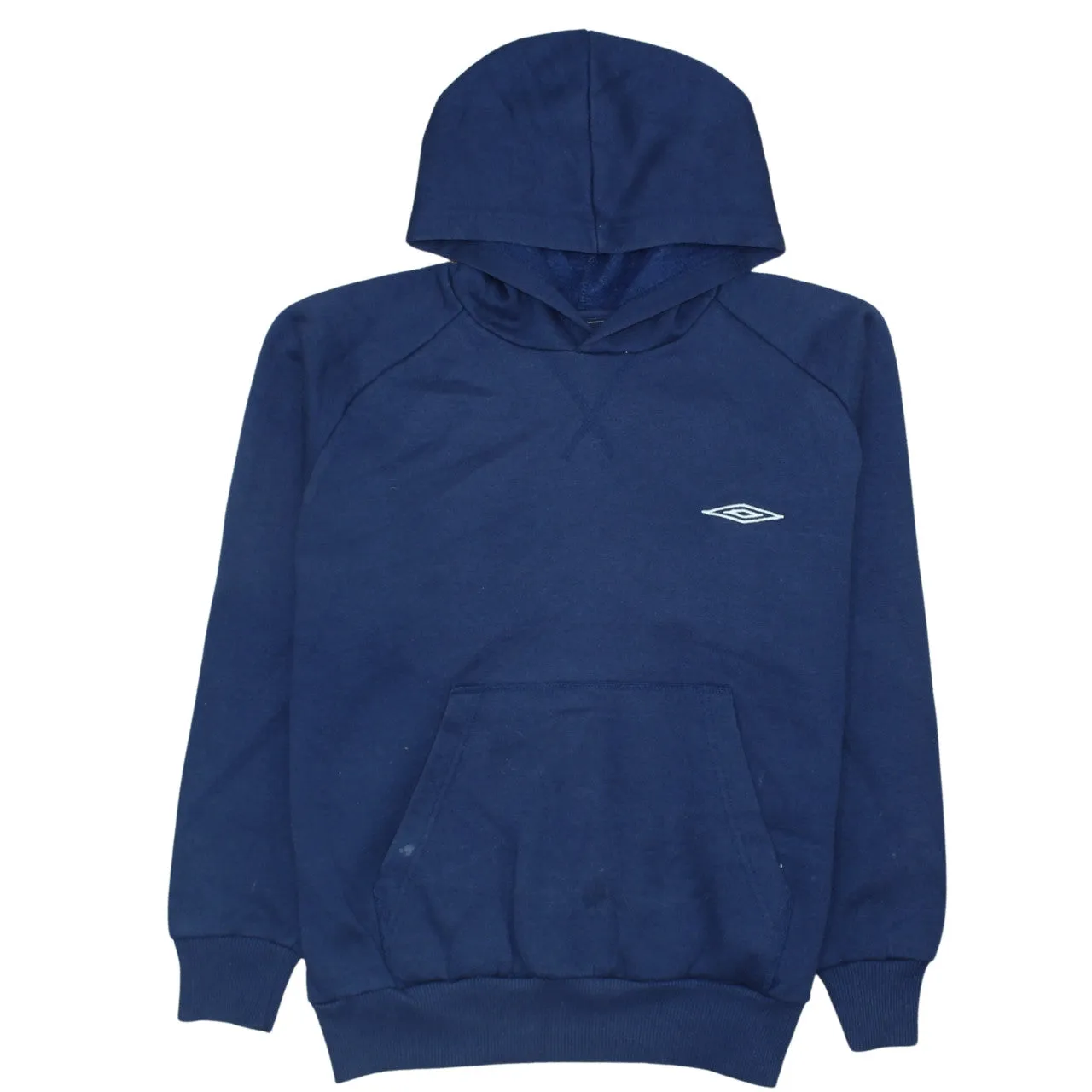 Umbro Navy Blue Hoodie Men's Small Embroidered Chest Logo Front Pocket Pullover Sweatshirt sold by Vintage Club