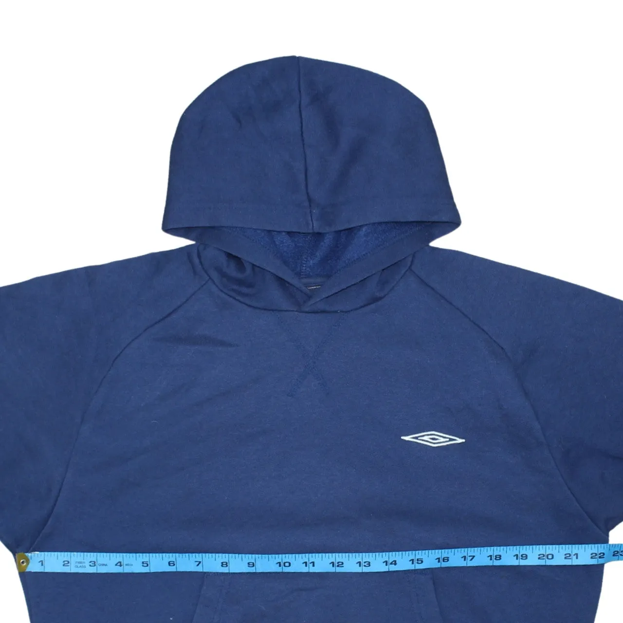 Umbro Navy Blue Hoodie Men's Small Embroidered Chest Logo Front Pocket Pullover Sweatshirt sold by Vintage Club product image thumbnail 5