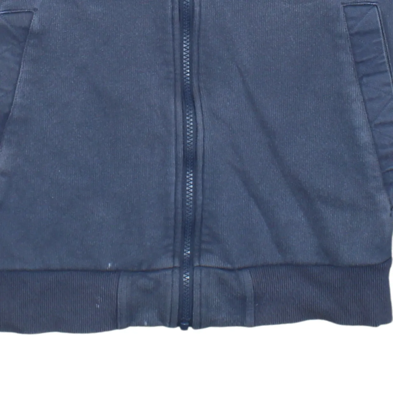 Adidas Navy Blue Track Jacket Men's Medium Embroidered Logo Three Stripe Sleeves Sweatshirt sold by Vintage Club product image thumbnail 4