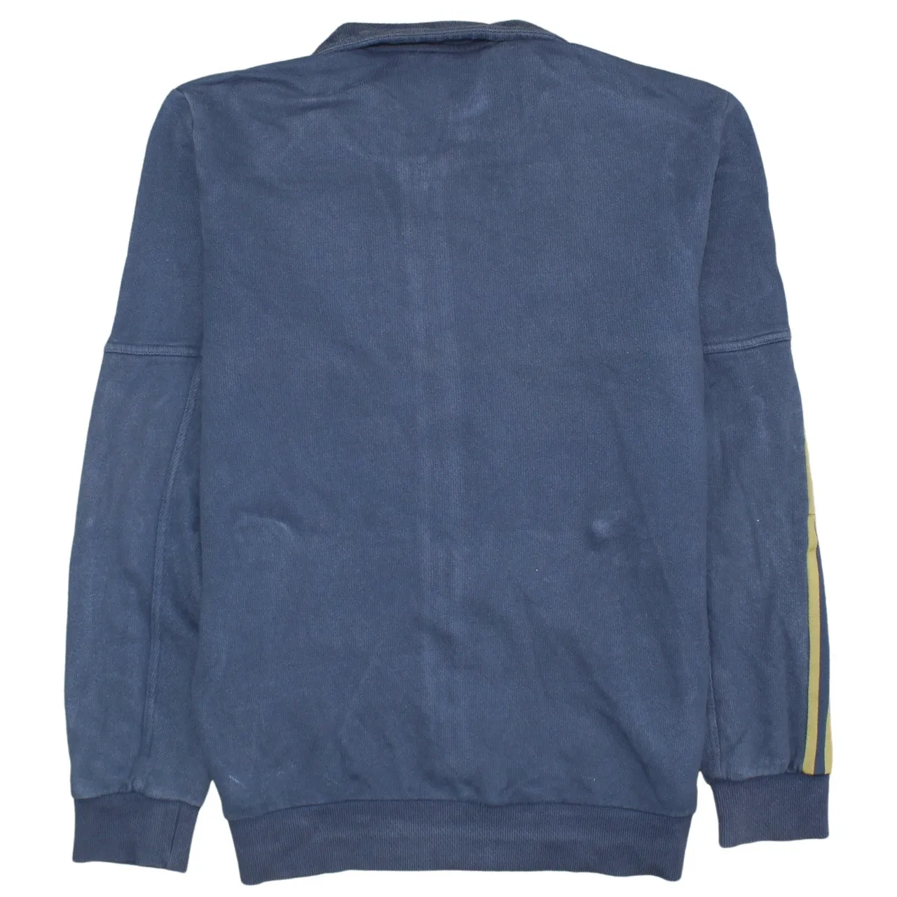 Adidas Navy Blue Track Jacket Men's Medium Embroidered Logo Three Stripe Sleeves Sweatshirt sold by Vintage Club product image thumbnail 2