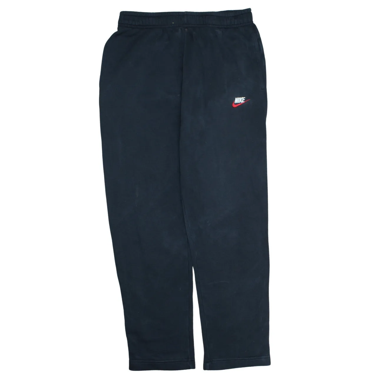 Nike Black Joggers Men's Medium Embroidered Swoosh Elastic Waist Fleece Sweatpants Trousers sold by Vintage Club