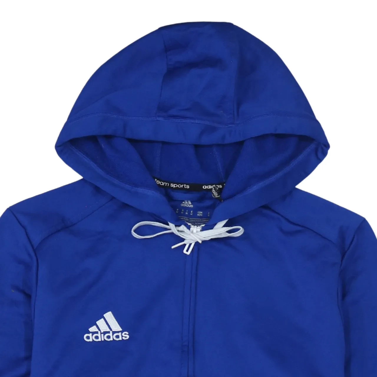 Adidas Blue Full Zip Hoodie Men's Medium Printed Logo University Tennis Track Top sold by Vintage Club product image thumbnail 3