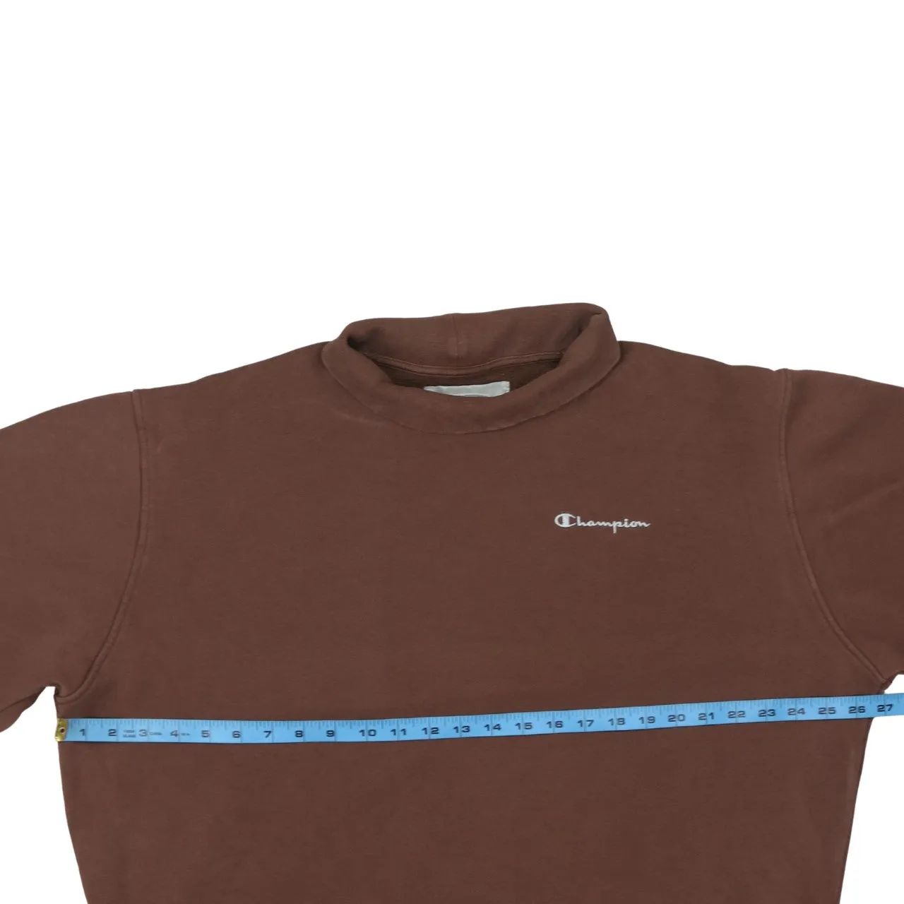 Champion Brown Sweatshirt Men's XLarge Embroidered Chest Logo Mock Neck Pullover Top sold by Vintage Club product image thumbnail 5
