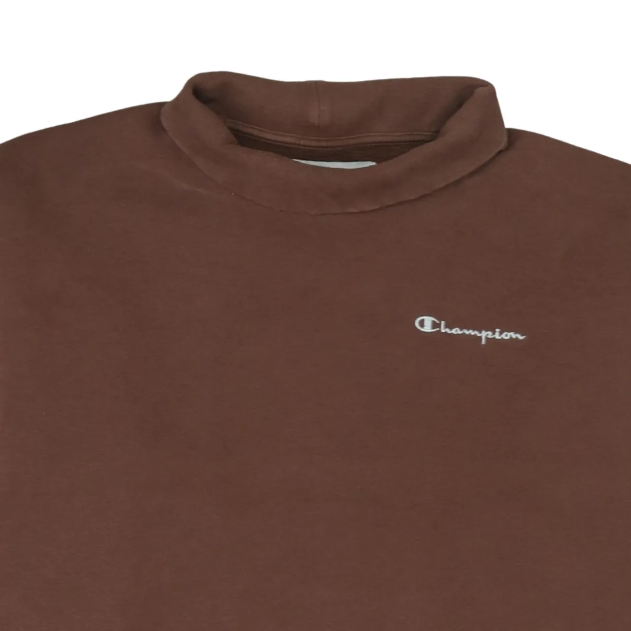 Champion Brown Sweatshirt Men's XLarge Embroidered Chest Logo Mock Neck Pullover Top sold by Vintage Club product image thumbnail 3
