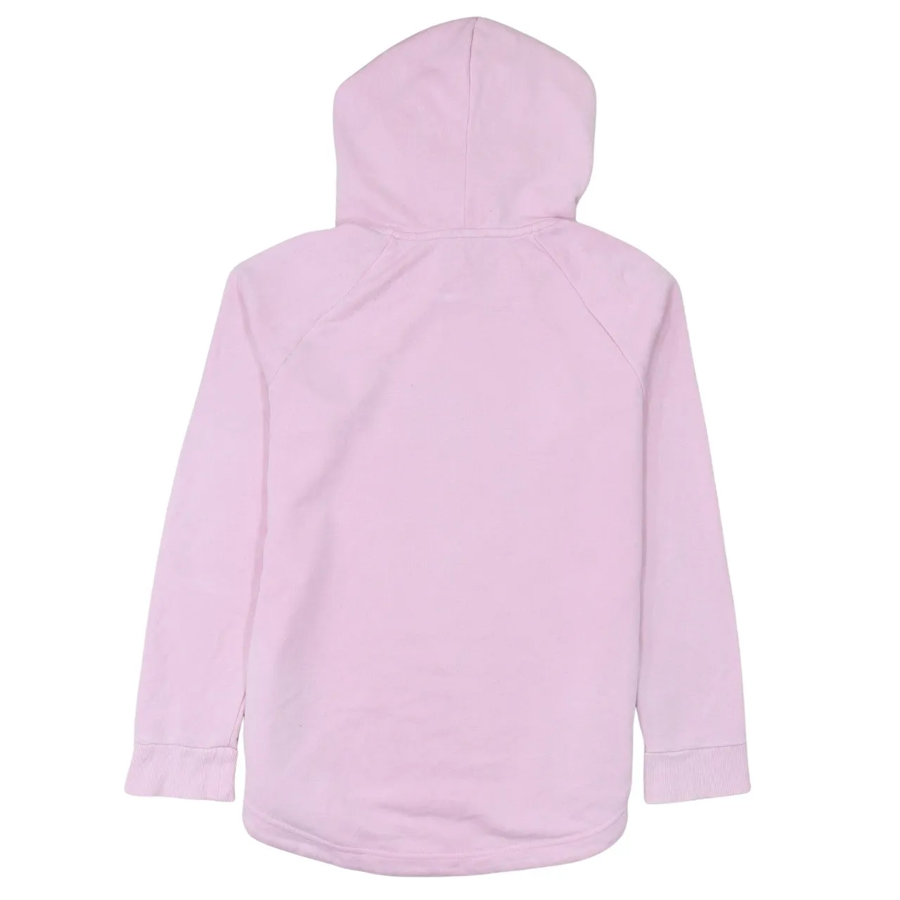Adidas Light Pink Hoodie Women’s Medium Printed Logo Long Sleeve Pullover Top Sweatshirt sold by Vintage Club product image thumbnail 2