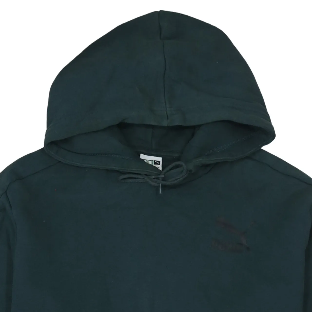 Puma Dark Green Hoodie Men's Large Embroidered Chest Logo Front Pocket Pullover Sweatshirt sold by Vintage Club product image thumbnail 3