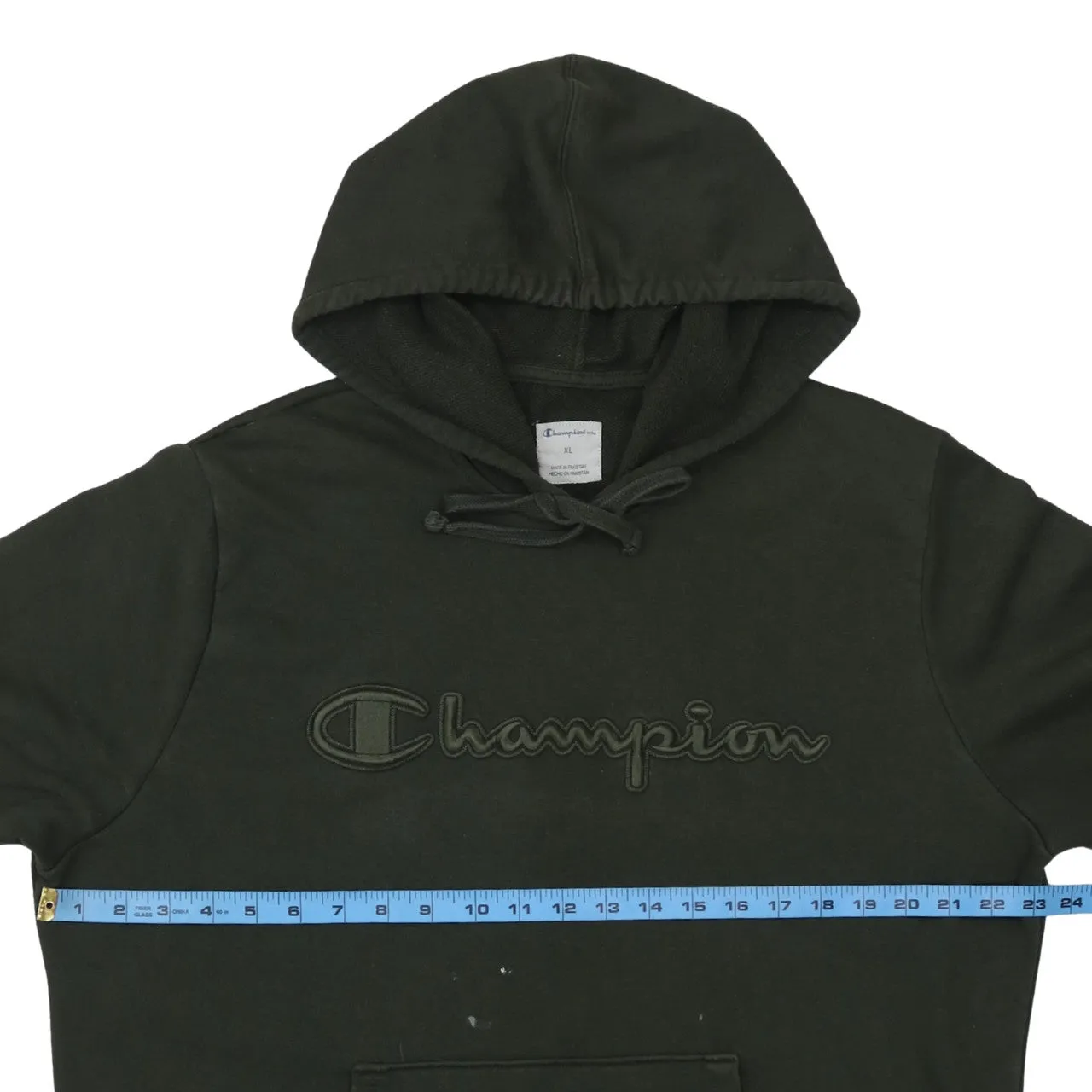 Champion Dark Green Hoodie Men's XLarge Embroidered Script Logo Front Pocket Pullover Sweatshirt sold by Vintage Club product image thumbnail 5