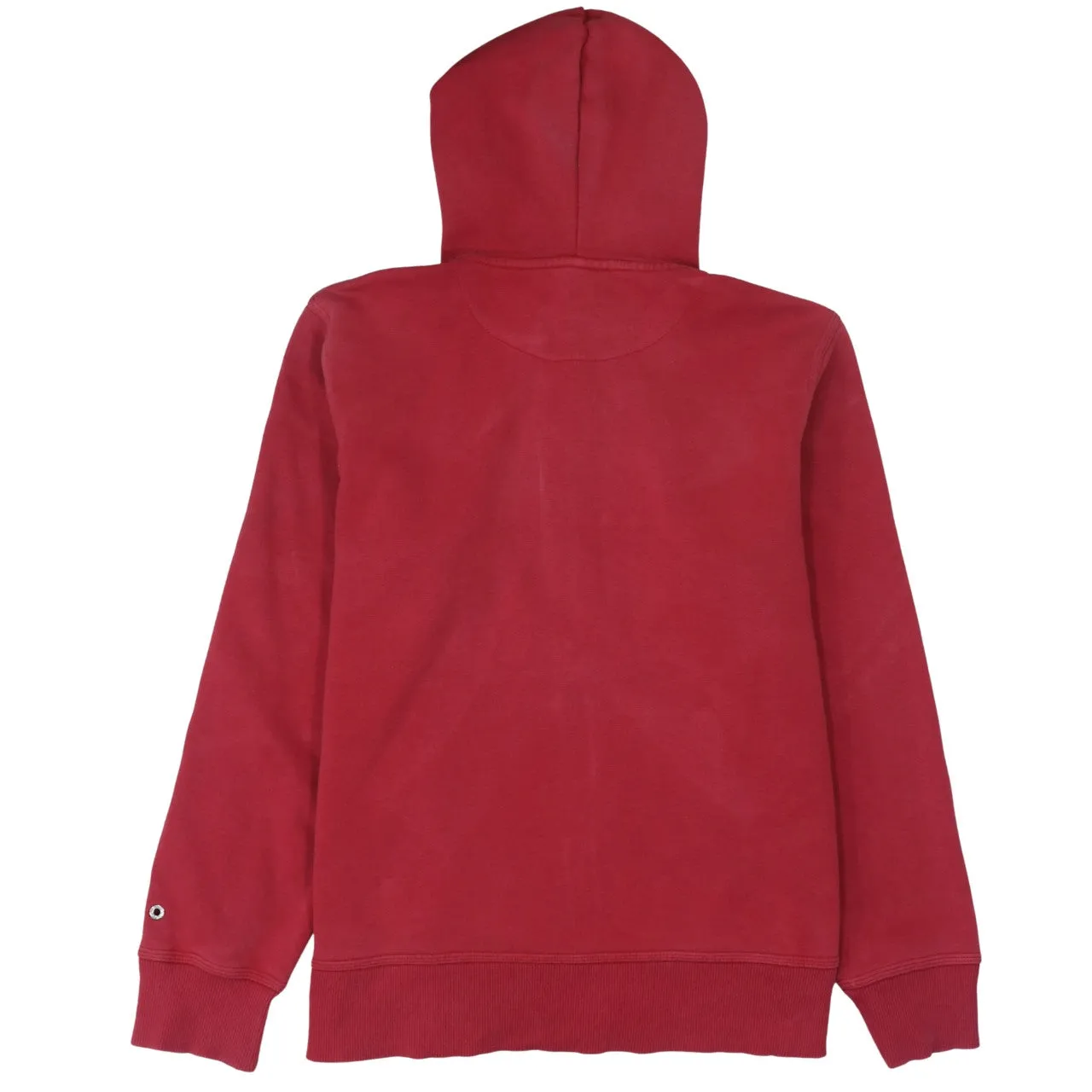 Nike Burgundy Red Full Zip Hoodie Men's Large Embroidered Swoosh Split Pocket Sweatshirt sold by Vintage Club product image thumbnail 2