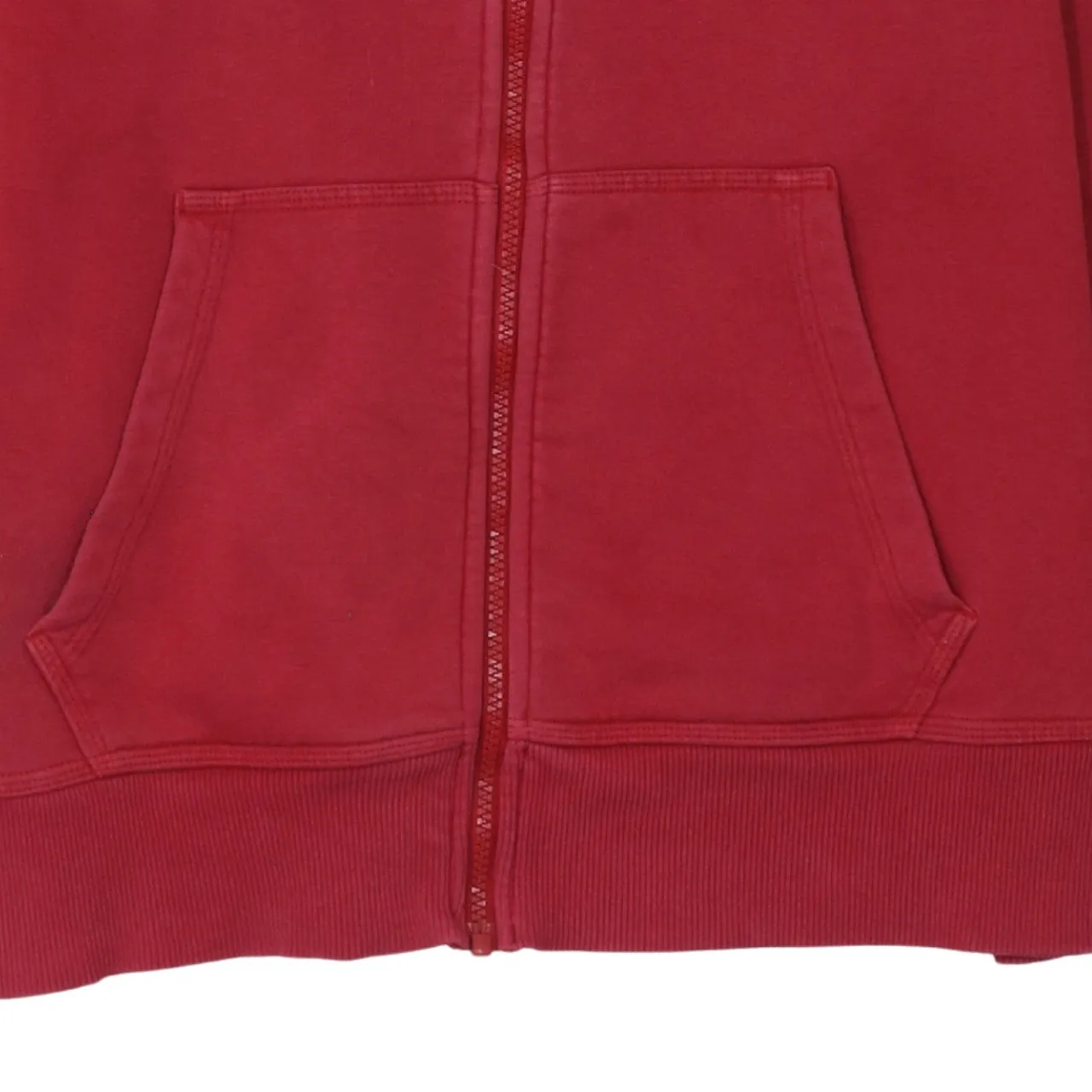 Nike Burgundy Red Full Zip Hoodie Men's Large Embroidered Swoosh Split Pocket Sweatshirt sold by Vintage Club product image thumbnail 4