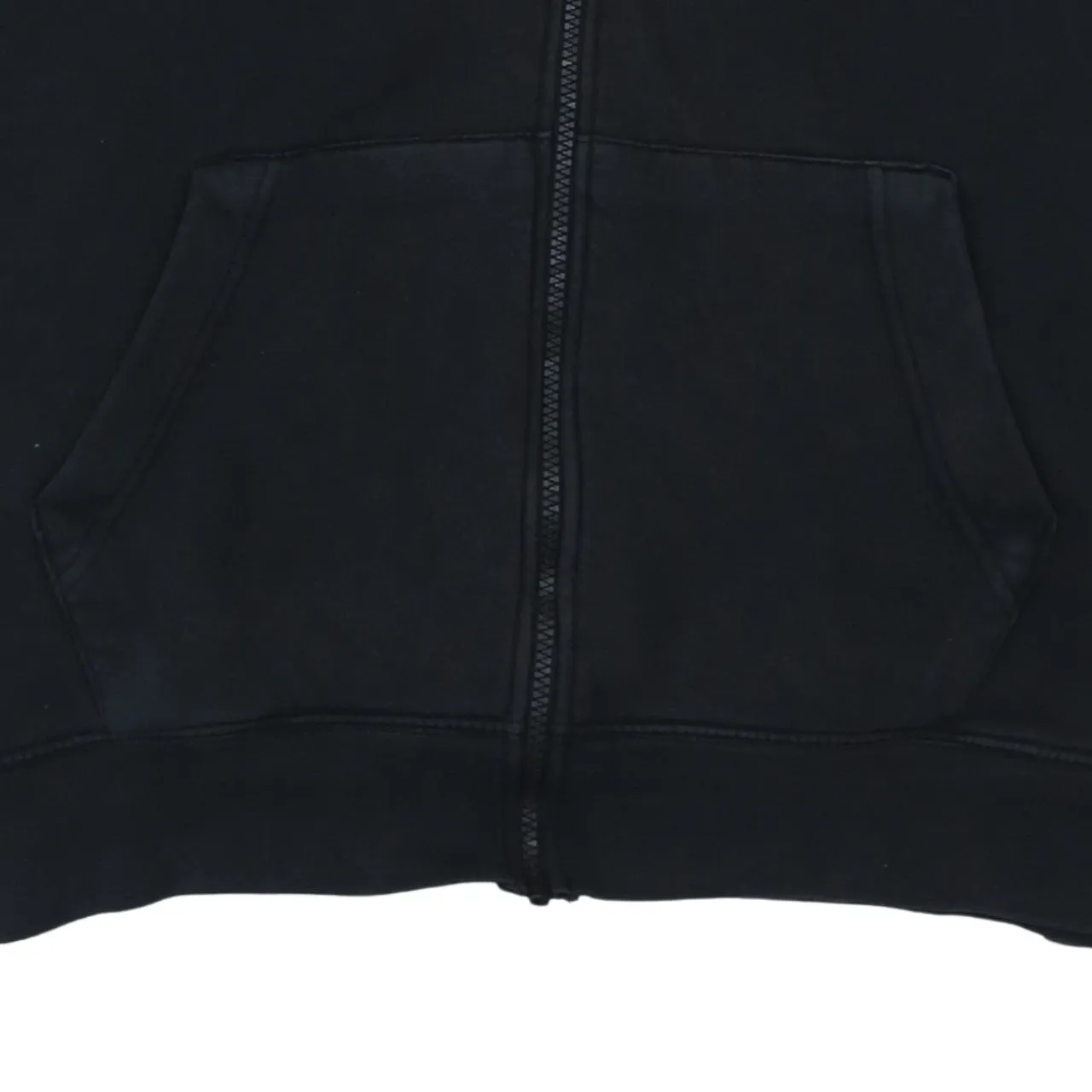 Nike Black Full Zip Hoodie Men's Medium Embroidered Swoosh Logo Split Pocket Sweatshirt sold by Vintage Club product image thumbnail 4