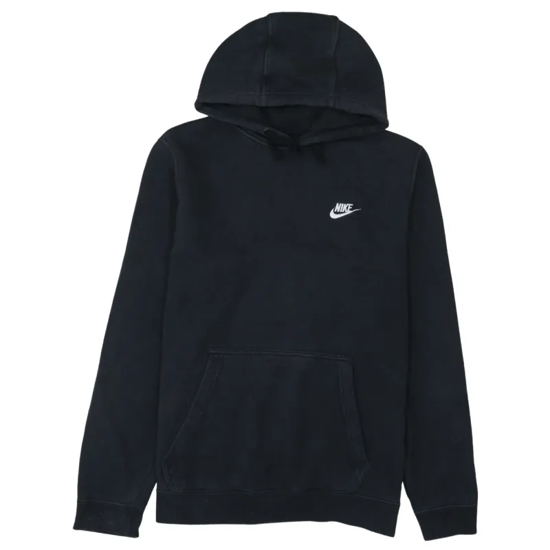 Nike Black Hoodie Men's Medium Embroidered Swoosh Logo Front Pocket Pullover Sweatshirt sold by Vintage Club