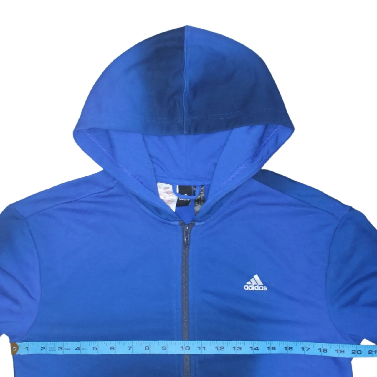 Adidas Royal Blue Full Zip Hoodie Women’s XLarge Printed Sleeve Logo Casual Sweatshirt sold by Vintage Club product image thumbnail 5
