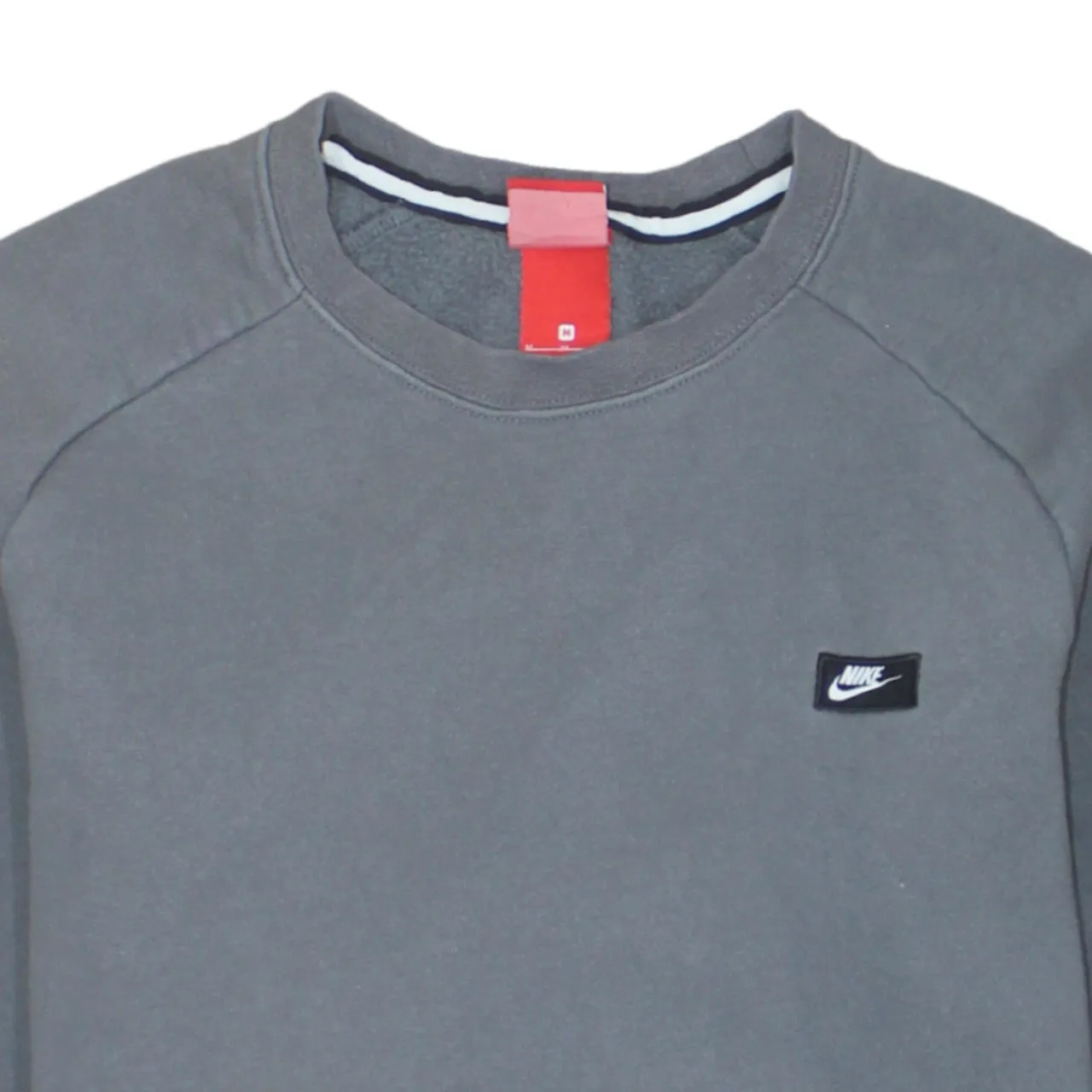 Nike Grey Sweatshirt Men's Medium Small Chest Logo Zip Pocket Crewneck Pullover Top sold by Vintage Club product image thumbnail 3
