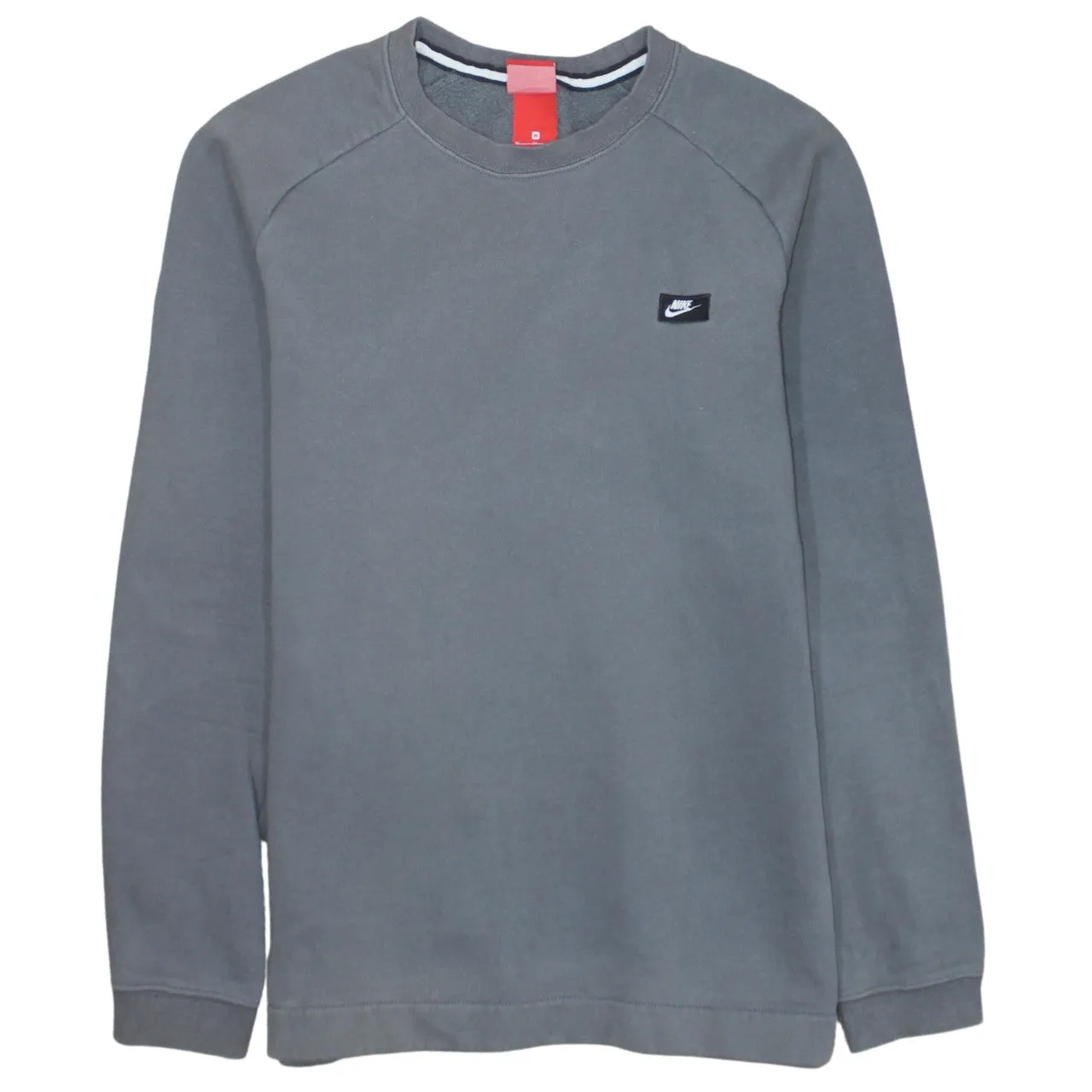 Nike Grey Sweatshirt Men's Medium Small Chest Logo Zip Pocket Crewneck Pullover Top sold by Vintage Club