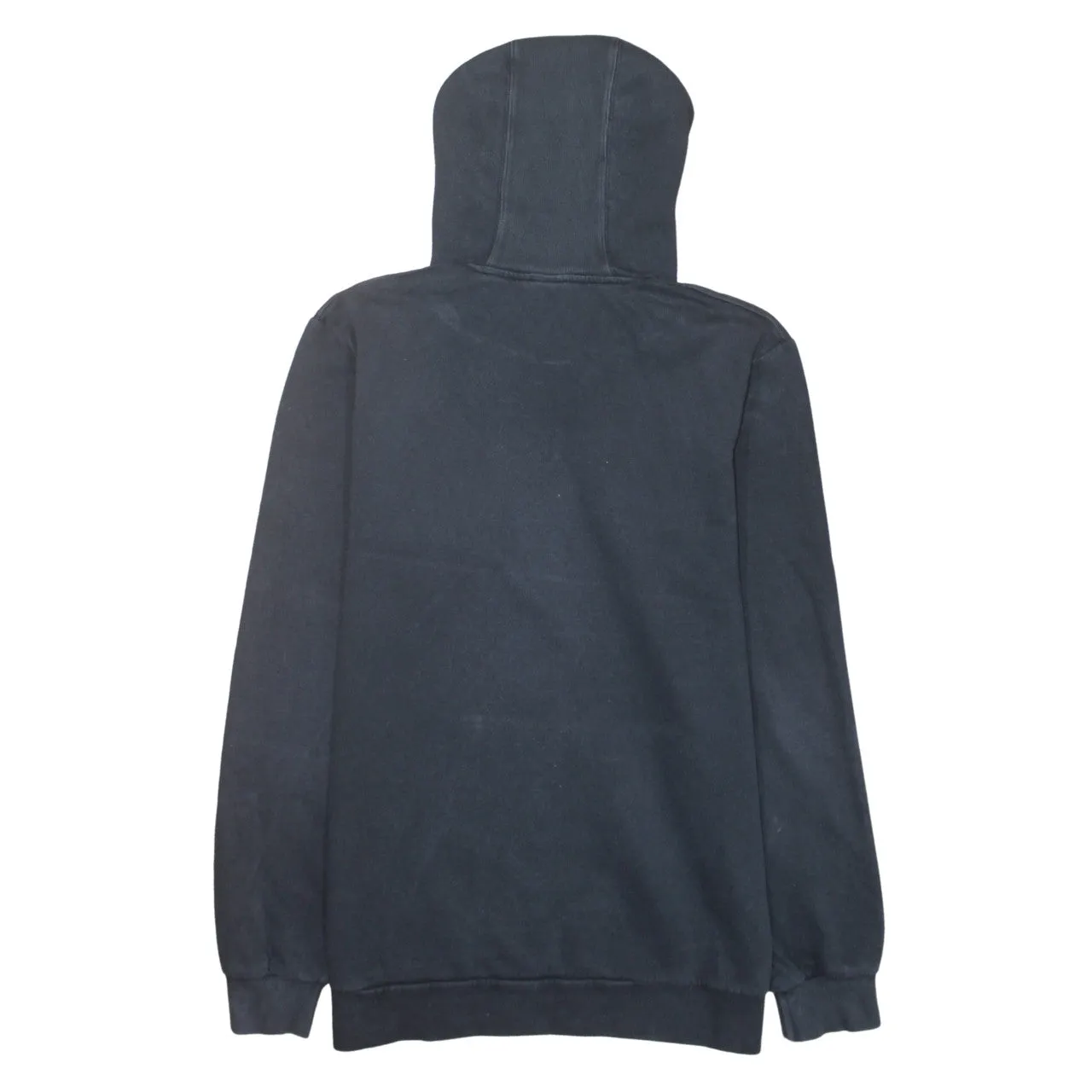 Adidas Black Hoodie Men's Medium Printed Logo Front Pouch Pocket Pullover Sweatshirt sold by Vintage Club product image thumbnail 2