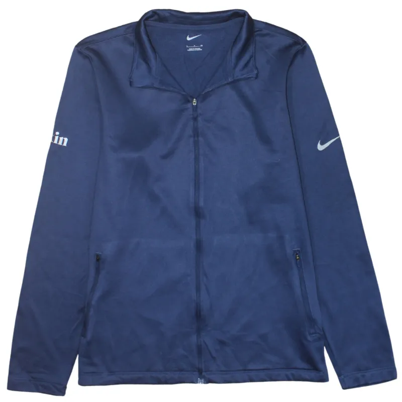 Nike Navy Blue Jacket Men's Small Full Zip Embroidered Swoosh Zip Pockets Track Top sold by Vintage Club