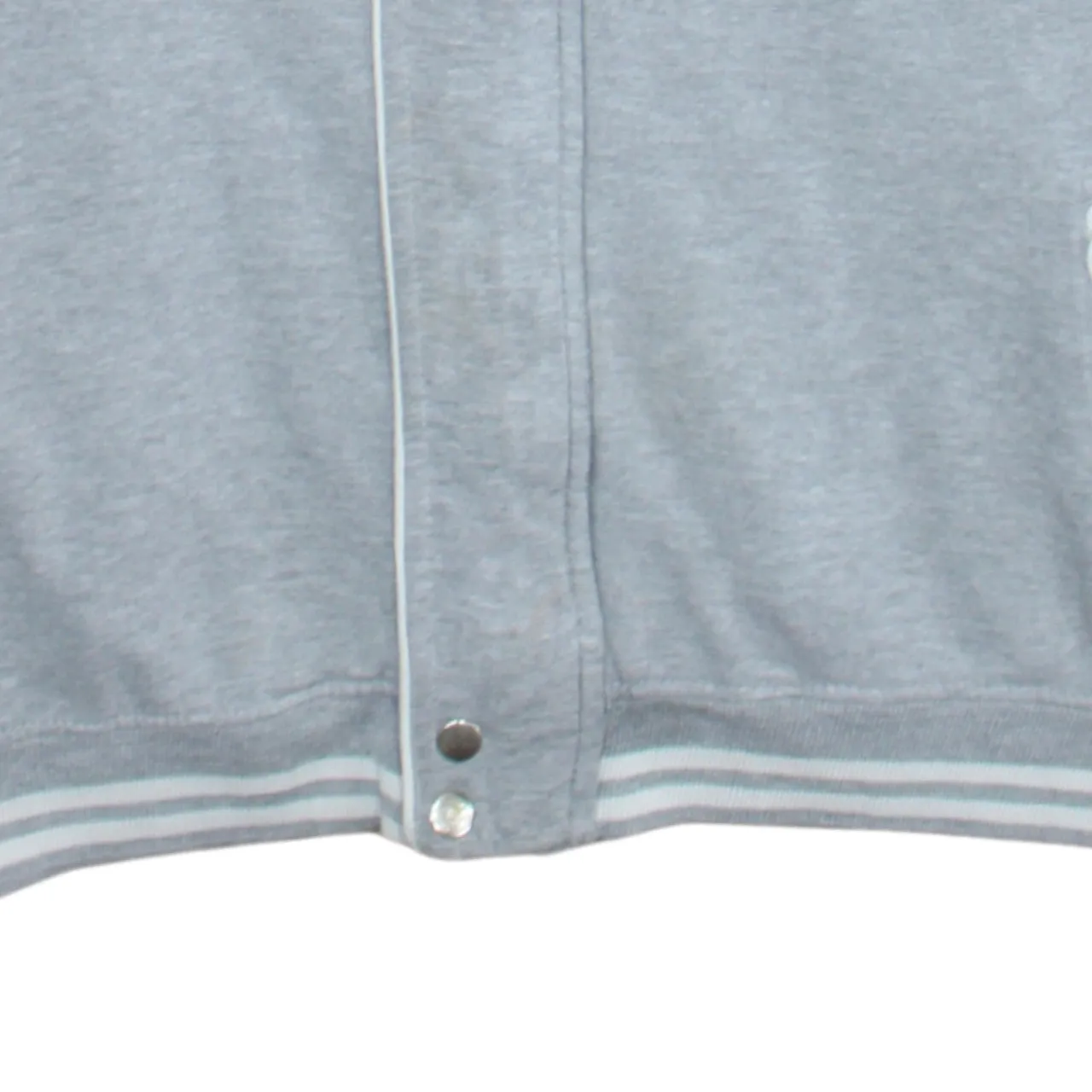 Adidas Grey Hoodie Men's XLarge Full Zip Trefoil Logo Striped Hem Casual Sweatshirt sold by Vintage Club product image thumbnail 4