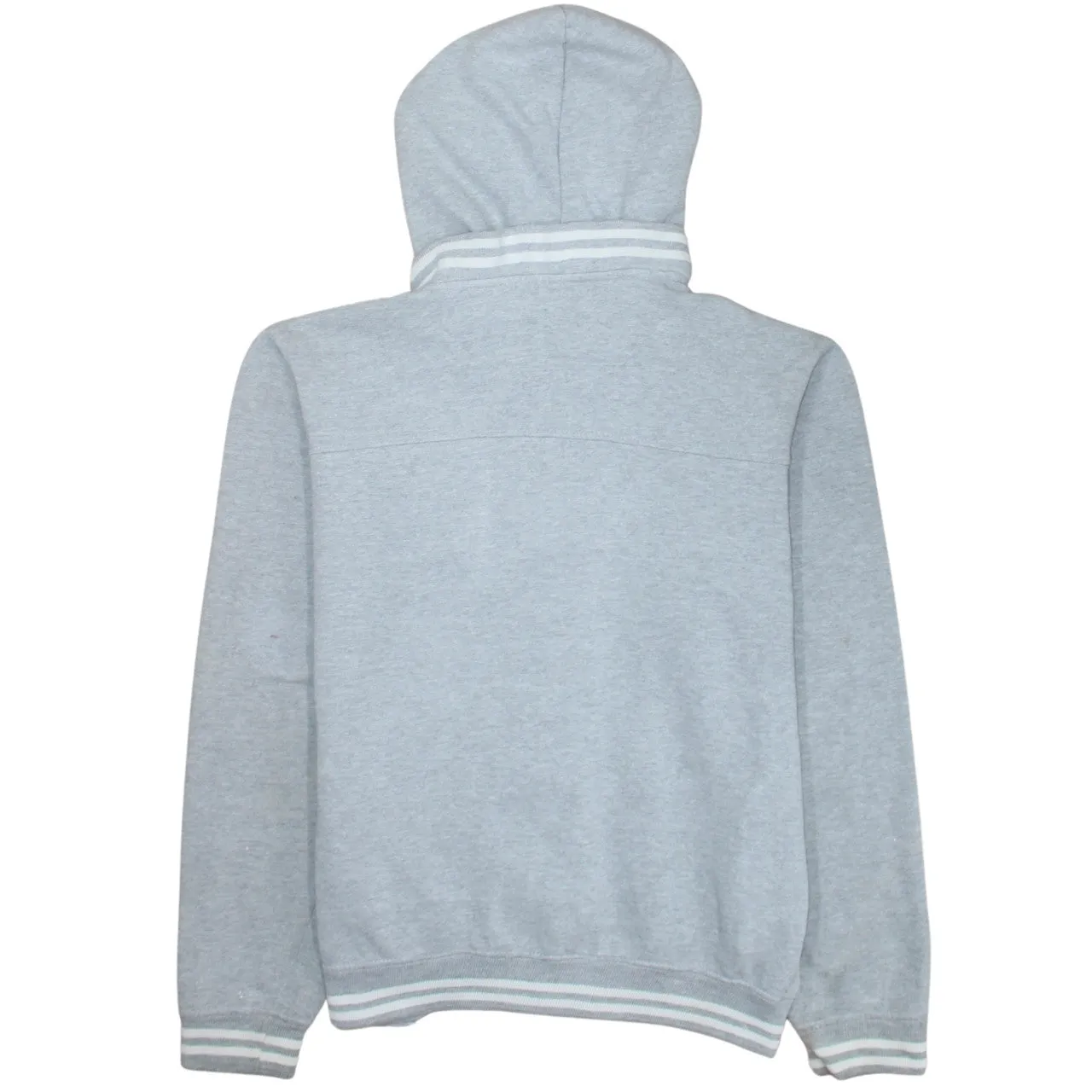 Adidas Grey Hoodie Men's XLarge Full Zip Trefoil Logo Striped Hem Casual Sweatshirt sold by Vintage Club product image thumbnail 2