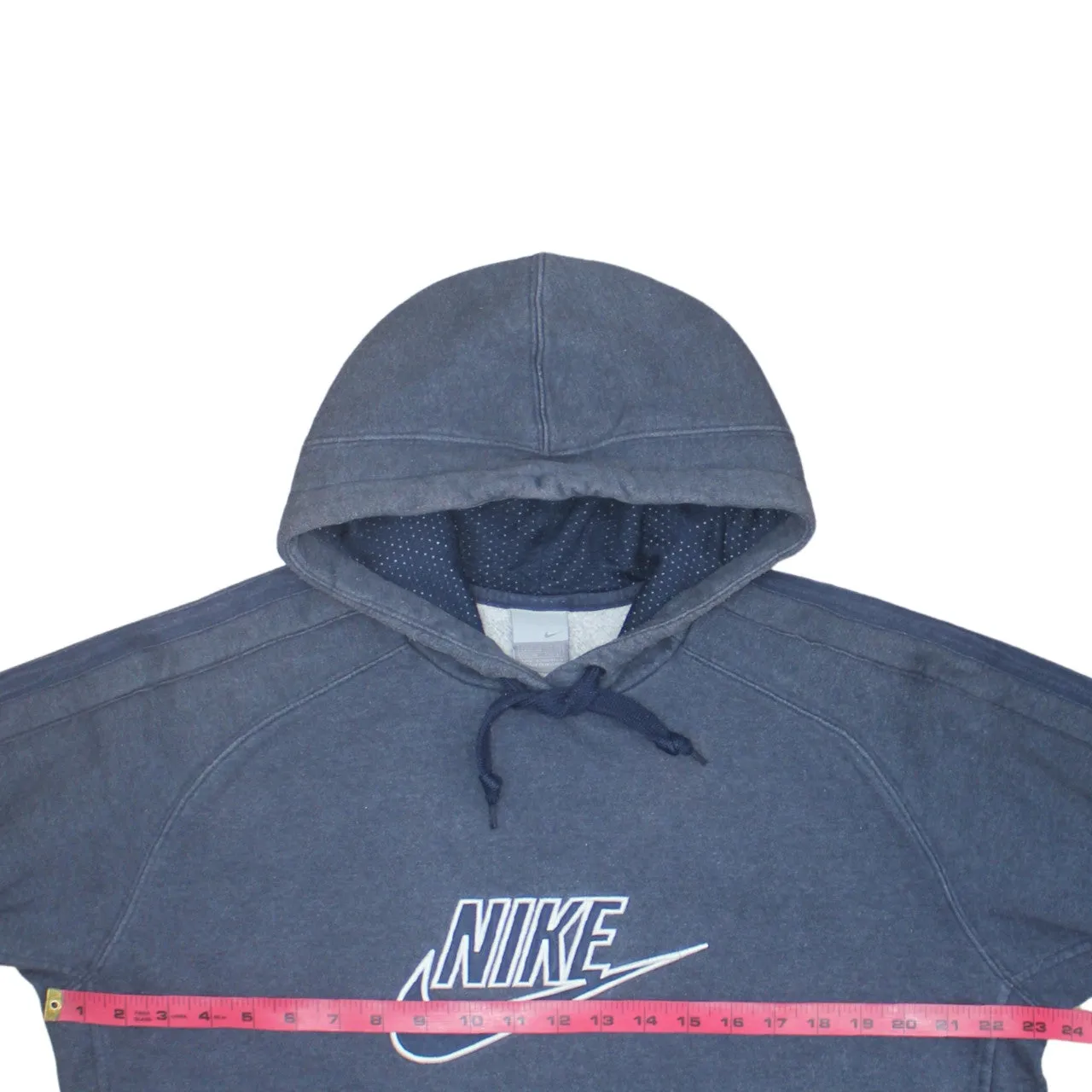 Nike Blue Hoodie Men’s Large Printed Logo Drawstring Hood Front Pocket Pullover Sweatshirt sold by Vintage Club product image thumbnail 5