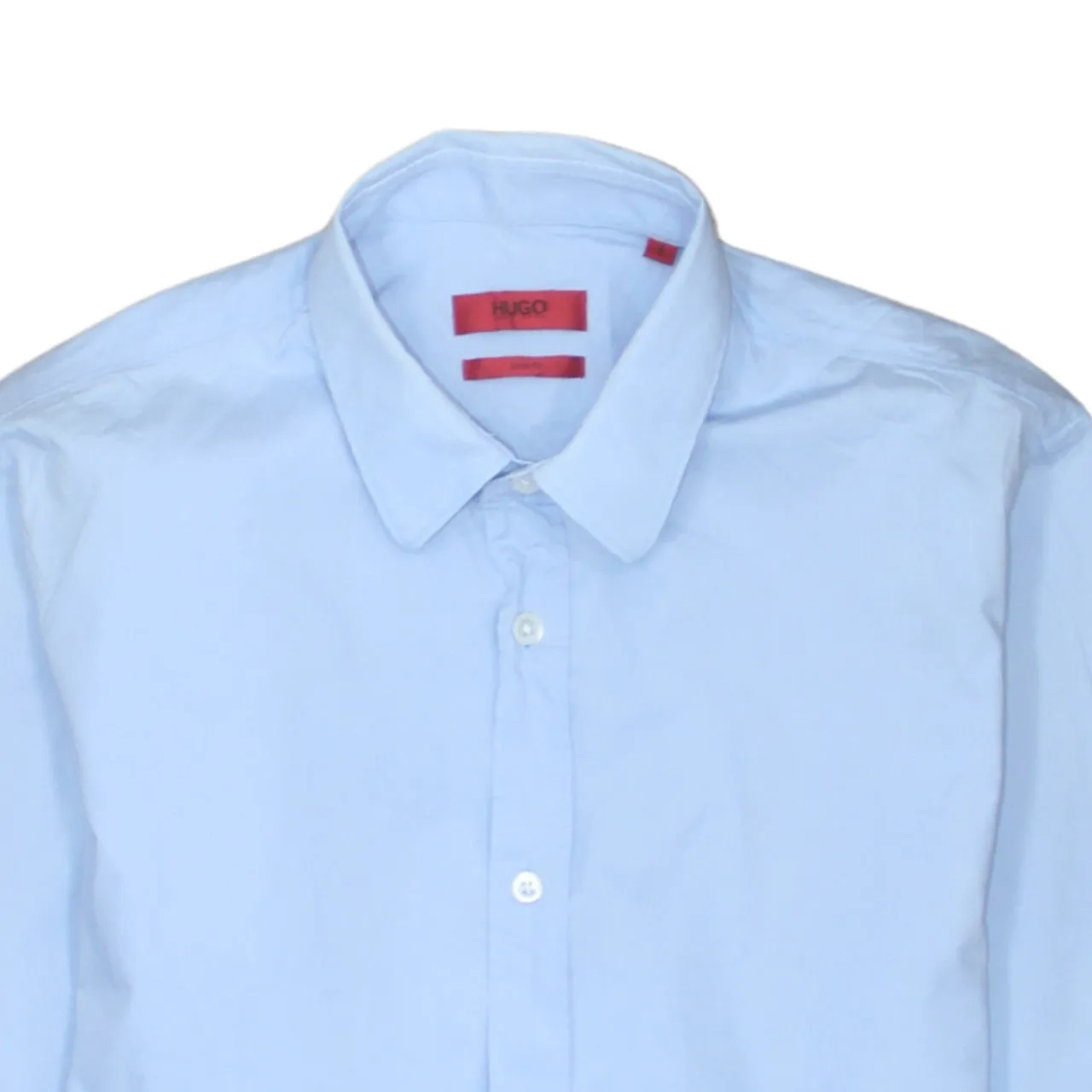 HUGO BOSS Light Blue Shirt Men's Small Long Sleeve Button Front Smart Casual Top sold by Vintage Club product image thumbnail 3