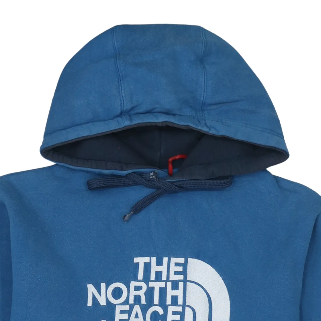 The North Face Blue Hoodie Men's Medium Printed Chest Logo Front Pocket Pullover Sweatshirt sold by Vintage Club product image thumbnail 3