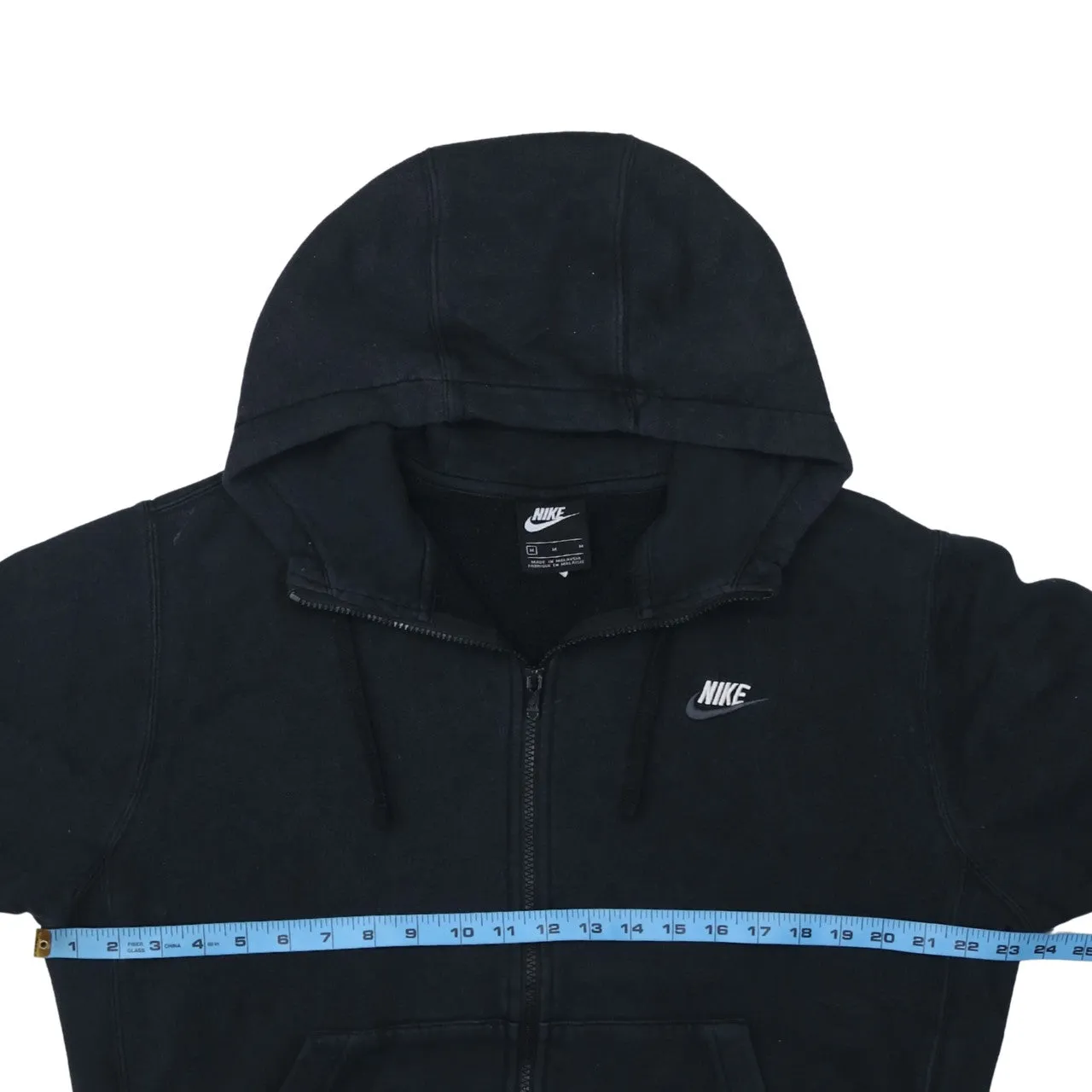 Nike Black Full Zip Hoodie Men’s Medium Embroidered Chest Logo Front Pockets Sweatshirt sold by Vintage Club product image thumbnail 5