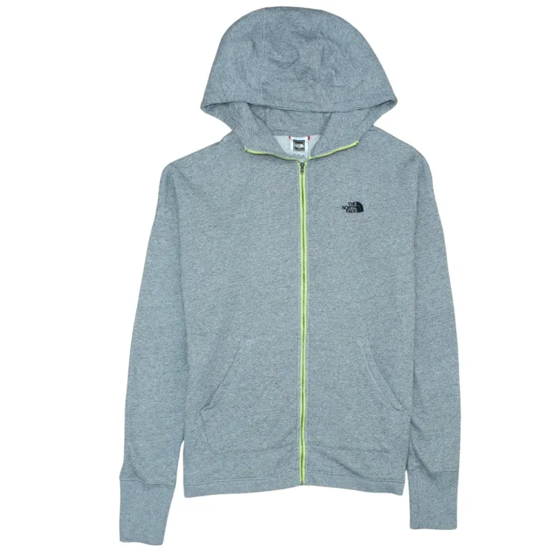 The North Face Grey Full Zip Hoodie Women's Large Embroidered Chest Logo Front Pockets Sweatshirt made by The North Face