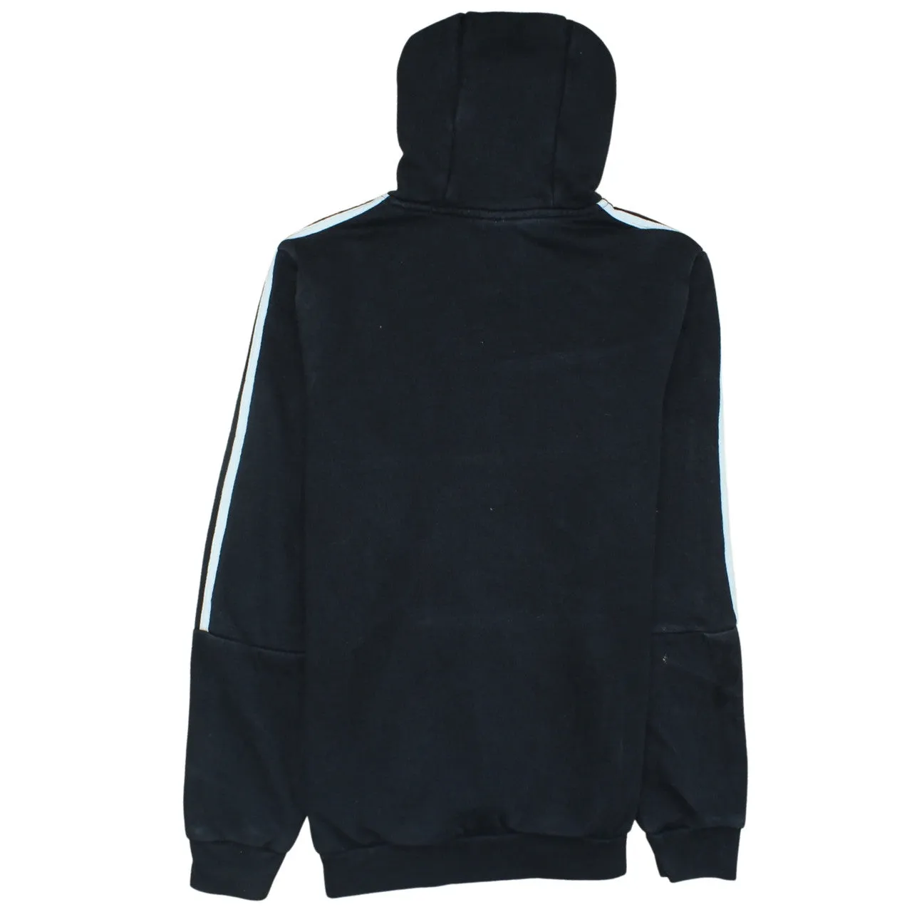 Adidas Black Hoodie Men's Small Embroidered Logo Three Stripe Sleeve Pullover Sweatshirt sold by Vintage Club product image thumbnail 2