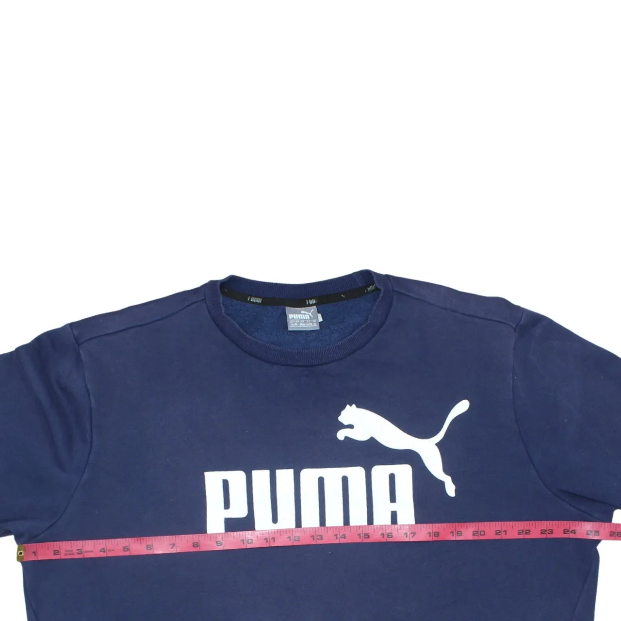 Puma Navy Blue Sweatshirt Men’s XLarge Printed Big Logo Crewneck Pullover Fleece Top sold by Vintage Club product image thumbnail 5