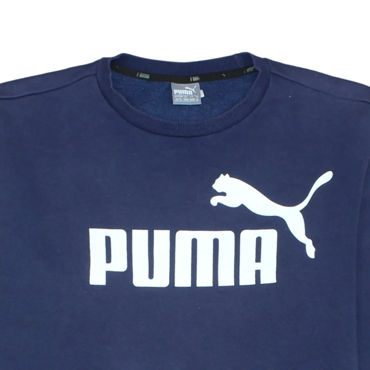 Puma Navy Blue Sweatshirt Men’s XLarge Printed Big Logo Crewneck Pullover Fleece Top sold by Vintage Club product image thumbnail 3
