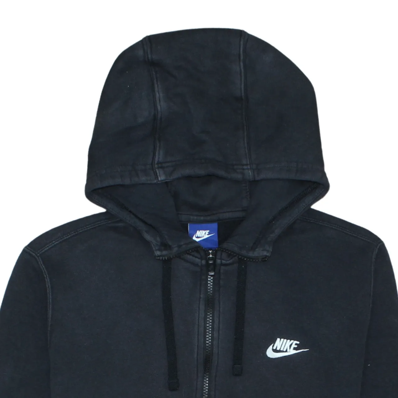 Nike Black Hoodie Men's Medium Embroidered Swoosh Half Zip Front Pocket Sweatshirt sold by Vintage Club product image thumbnail 3