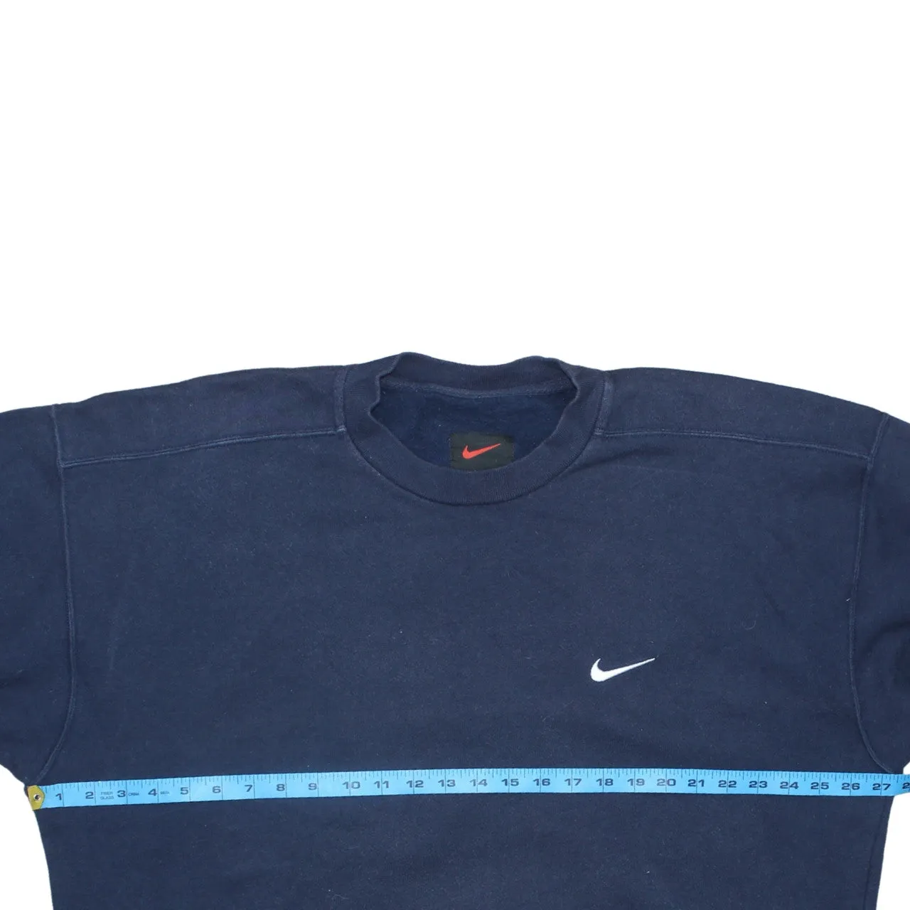 Nike Navy Blue Sweatshirt Men's XLarge Embroidered Swoosh Logo Crewneck Pullover Fleece Top sold by Vintage Club product image thumbnail 5
