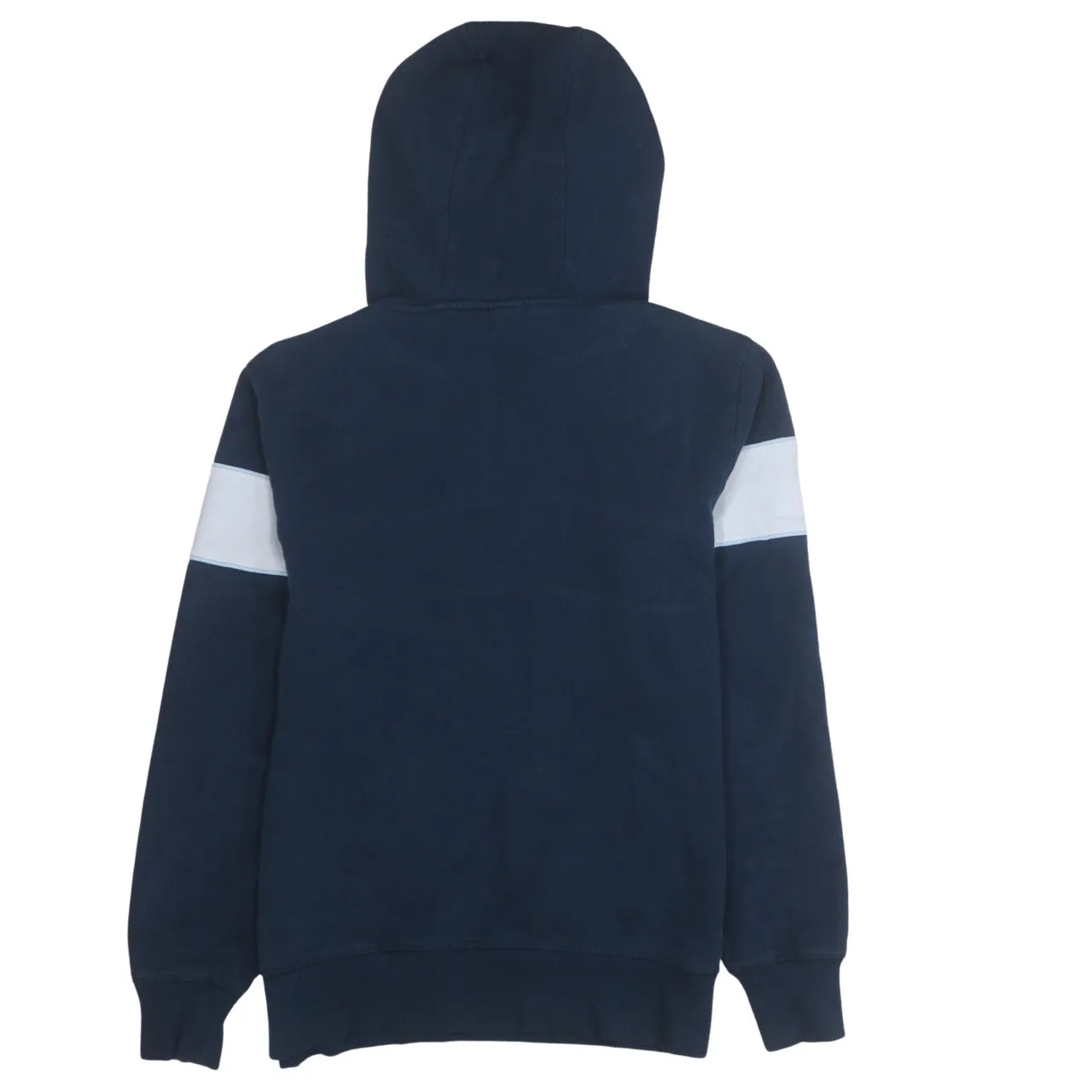 Ellesse Navy Blue Hoodie Women’s Large Quarter Zip Big Printed Logo Front Pocket Sweatshirt sold by Vintage Club product image thumbnail 2