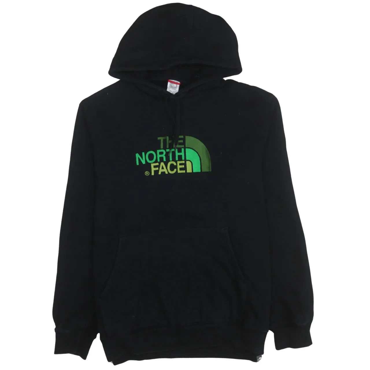 The North Face Black Hoodie Men’s XXLarge Printed Green Logo Front Pocket Pullover Sweatshirt sold by Vintage Club