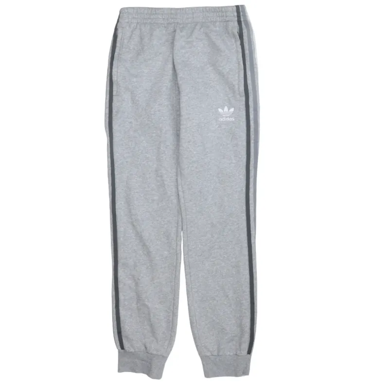 Adidas Grey Joggers Men's Small Trefoil Logo Side Stripe Cuffed Sweatpants sold by Vintage Club