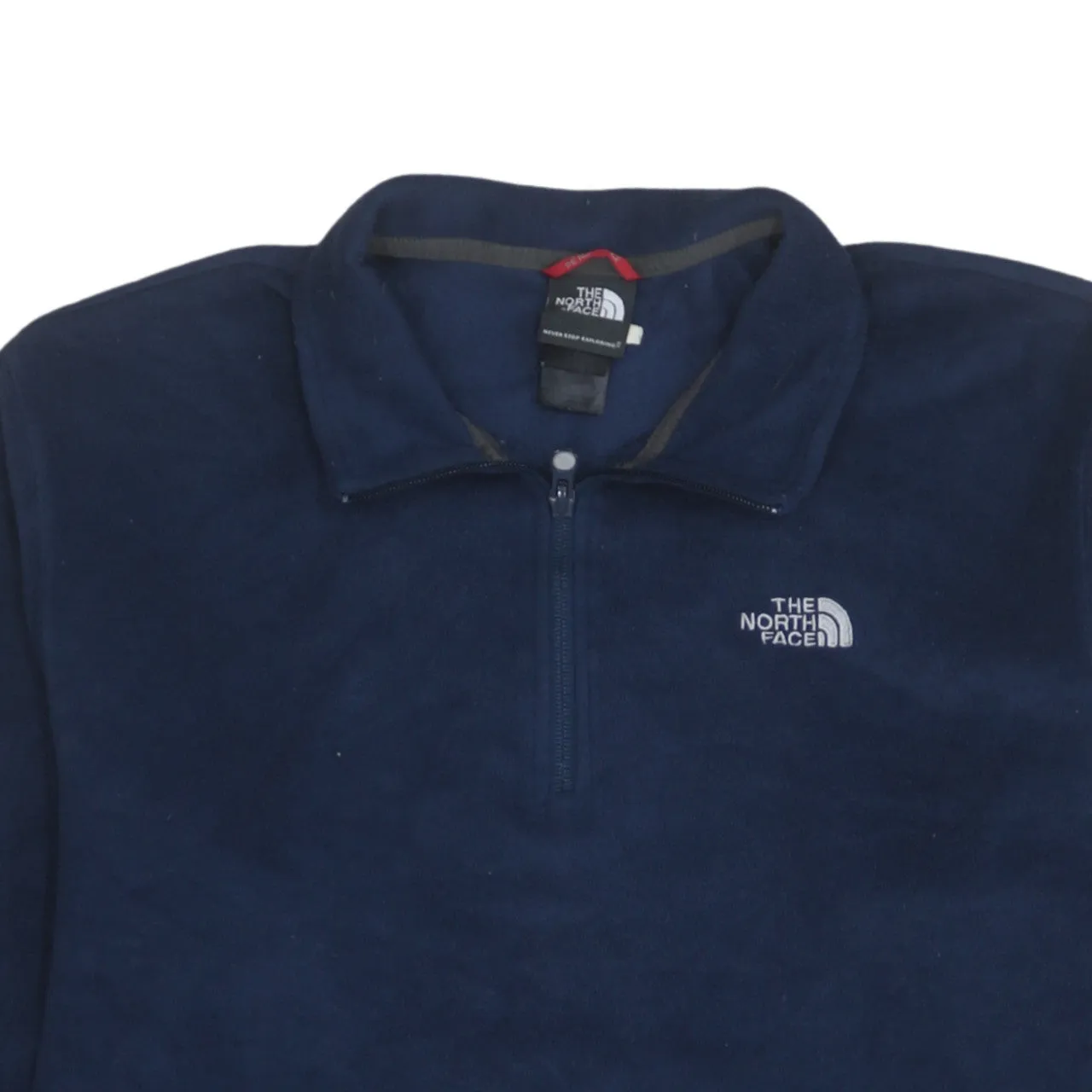 The North Face Navy Blue Fleece Jumper Men’s XLarge Embroidered Logo Quarter Zip Pullover Top sold by Vintage Club product image thumbnail 3