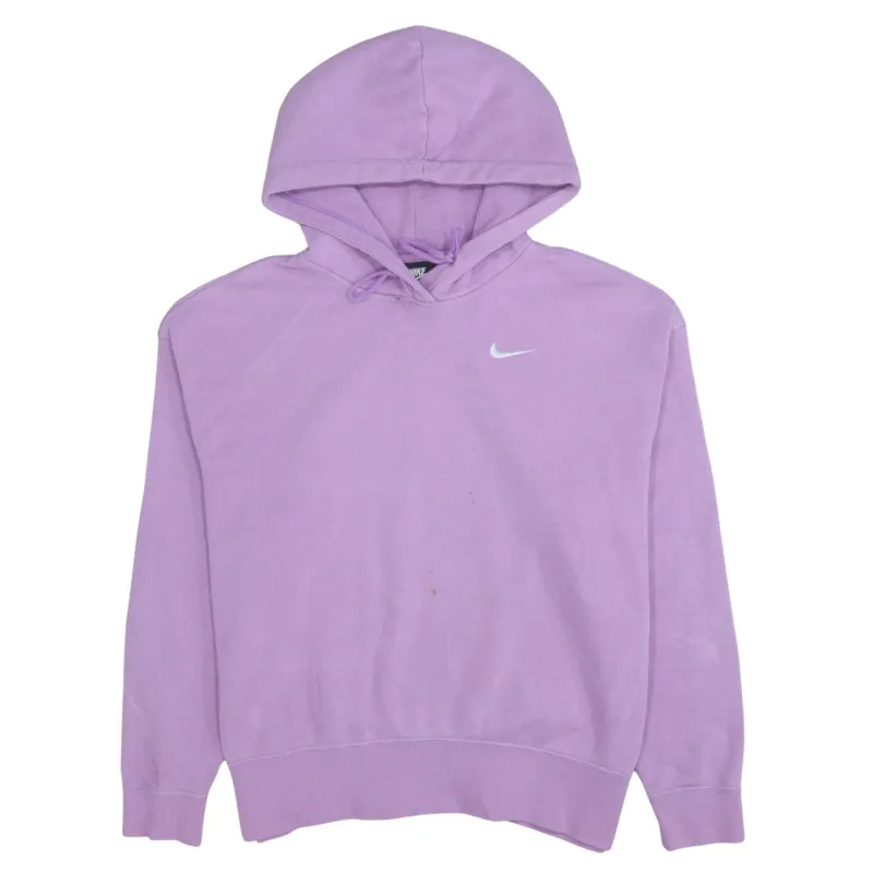 Nike Lilac Hoodie Men's Medium Printed Swoosh Raglan Sleeves Fleece Pullover Sweatshirt sold by Vintage Club