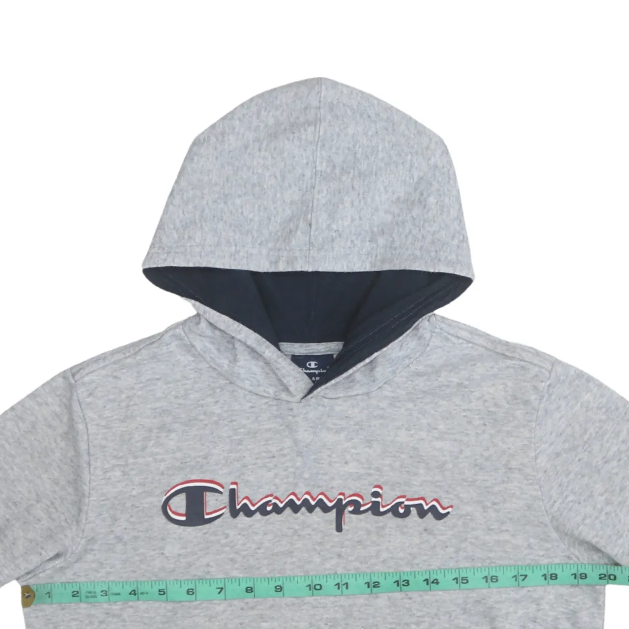 Champion Grey Hoodie Women’s XXLarge Embroidered Script Logo Front Pocket Pullover Sweatshirt sold by Vintage Club product image thumbnail 5