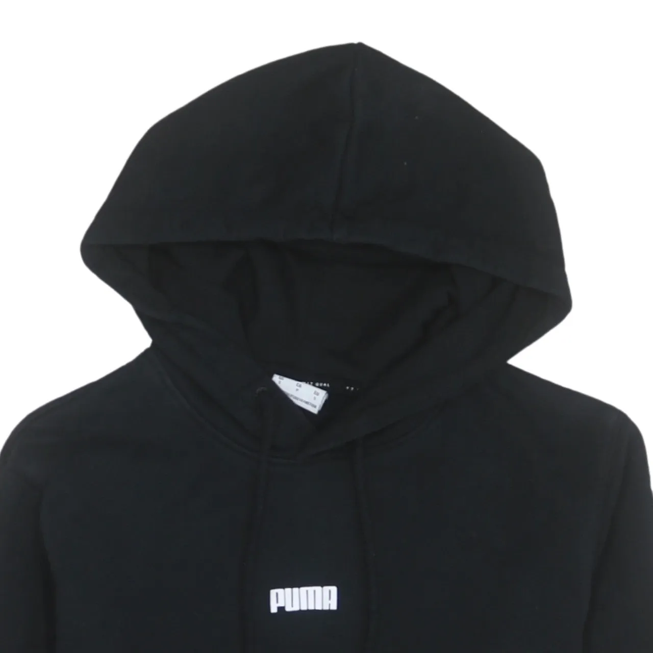 Puma Black Hoodie Men's Small Embroidered Chest Logo Sleeve Logo Pullover Sweatshirt sold by Vintage Club product image thumbnail 3