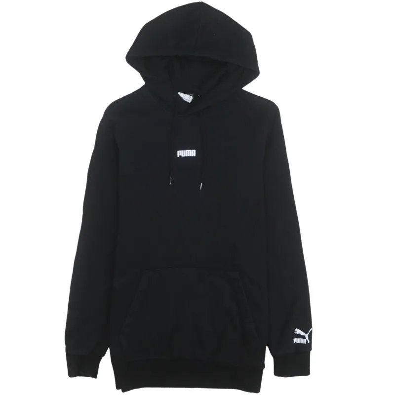 Puma Black Hoodie Men's Small Embroidered Chest Logo Sleeve Logo Pullover Sweatshirt sold by Vintage Club