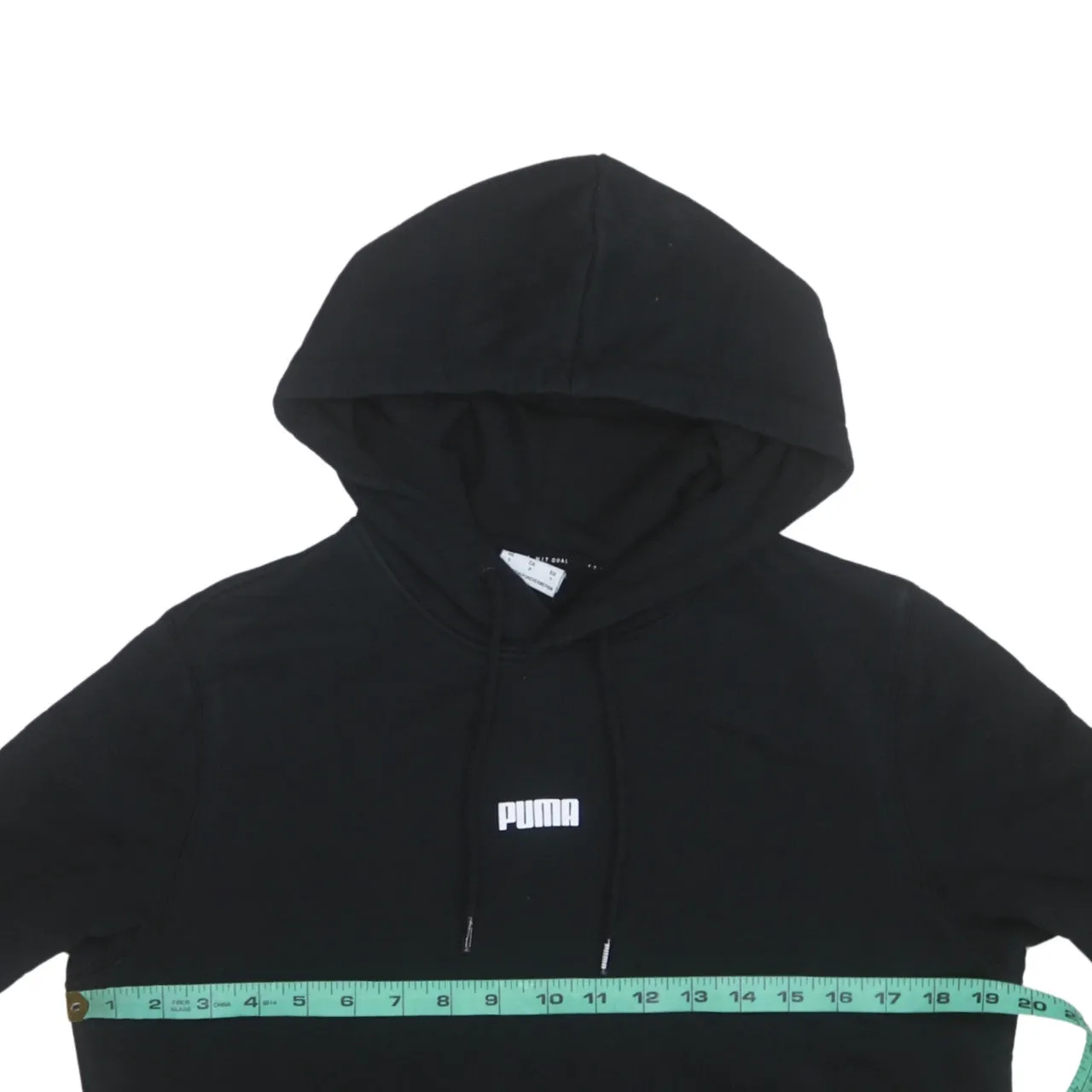 Puma Black Hoodie Men's Small Embroidered Chest Logo Sleeve Logo Pullover Sweatshirt sold by Vintage Club product image thumbnail 5