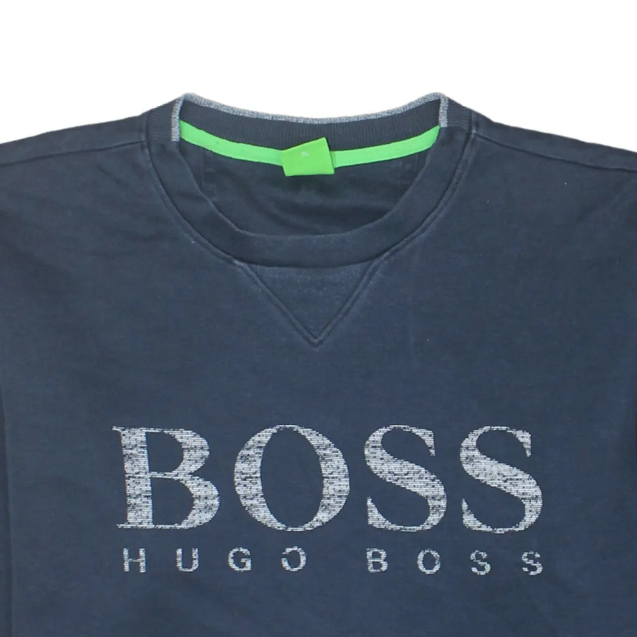 HUGO BOSS Navy Blue Sweatshirt Women’s XLarge Printed Logo Crewneck Pullover Top sold by Vintage Club product image thumbnail 3