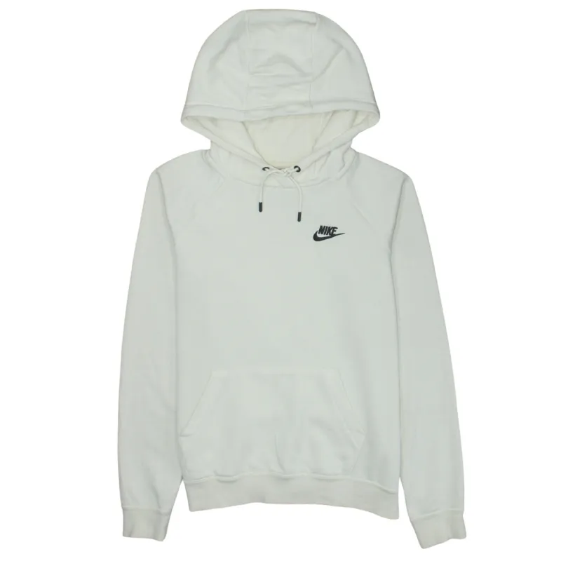 Nike Beige Cream Hoodie Men’s XSmall Embroidered Swoosh Logo Front Pocket Pullover Sweatshirt sold by Vintage Club