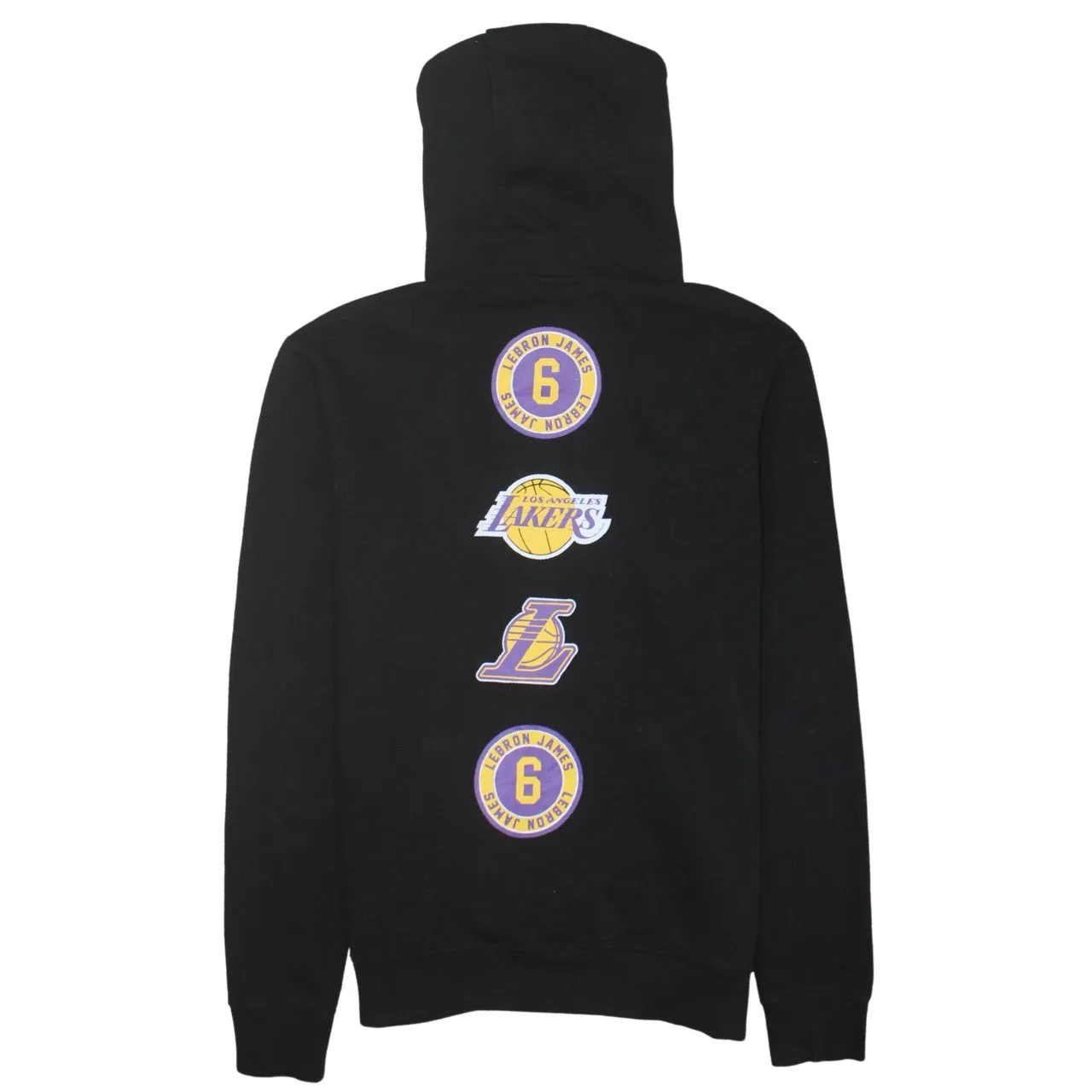 NBA Black Hoodie Women’s Medium Los Angeles Lakers LeBron James 6 Printed Pullover Sweatshirt sold by Vintage Club product image thumbnail 2