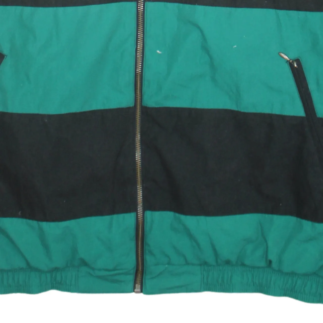 Adidas Green Black Windbreaker Jacket Men's XLarge Embroidered Equipment Logo Zip Pockets Track Top sold by Vintage Club product image thumbnail 4