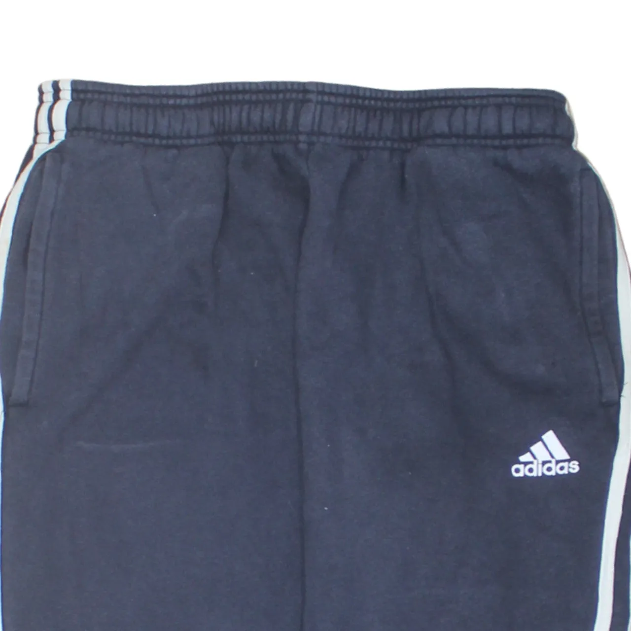 Adidas Navy Blue Joggers Men's Medium Embroidered Logo Three Stripe Sides Cuffed Sweatpants sold by Vintage Club product image thumbnail 3